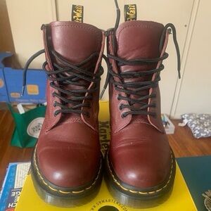 Dr. Marten’s 1460 Smooth Leather Lace Up Boots
Size 7 Cherry Red